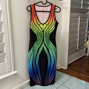 Pride Rainbow Bodycon Midi Dress